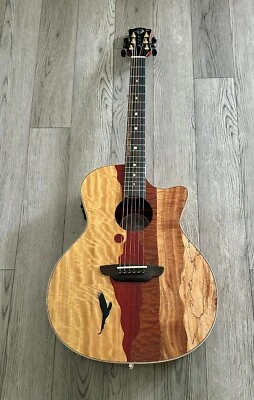 Guitarra Eléctrica Acústica Luna VISTA EAGLE Madera Koa Con Estuche #1 Foto 1 de 4