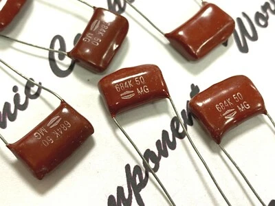10pcs - TEAPO 0.68uF 50V 10% Radial Film Capacitor 684K50 - image 1 of 2