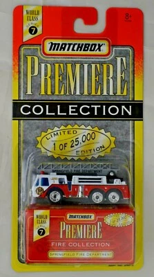 Matchbox Premiere 43302-34310 "Springfield FD" Ladder Fire Truck Mint Unopened - Image 1 of 4