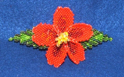 Cordón de flores hawaiano 3D 4" L con cierre de clip francés grande #01 Foto 1 de 4