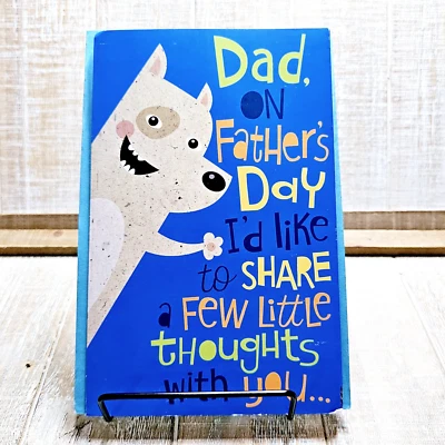Tarjeta del día del padre American Greetings papá perro azul pequeños pensamientos mini tarjetas Foto 1 de 4