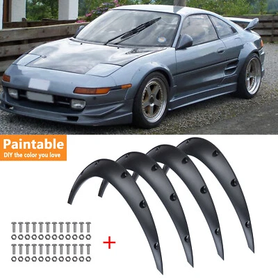 4x For Toyota MR2 Spyder 35" Fender Flares Wheel Arches Widebody Mudguard Matte Foto 1 de 4