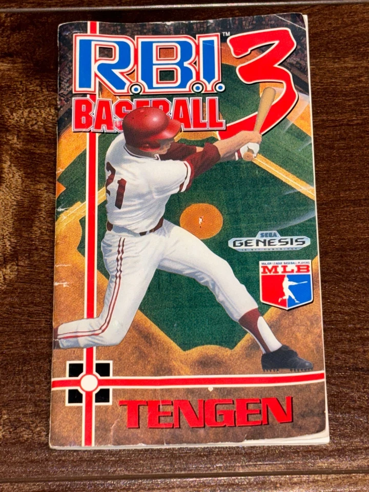 R.B.I. Baseball 3 Tengen RBI III R B I Sega Genesis Instruction Manual Only - Image 1 of 1