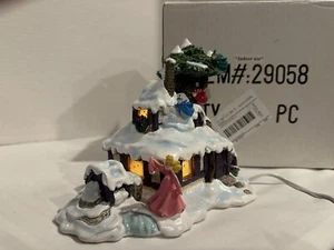 HTF NIB Disney Aurora’s Cottage Sleeping Beauty Light Up Christmas House Village - Picture 1 of 16