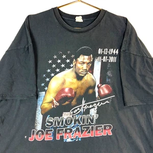 Smoking Joe Frazier Delta T-Shirt 3XL Black DoubleSided Boxing Heavyweight Champ - Picture 1 of 10