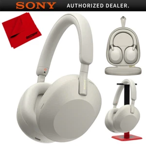 Sony Wireless Industry Leading Noise Canceling Headphones Silver + Pro Stand Kit - Photo 1 sur 12
