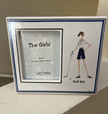The Girls Golf Girl Santa Barbara Picture Frame Ceramic 3X4. New. The T Co. - Image 1 of 3