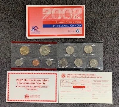 2002 United States Mint Uncirculated Coin Set Denver - Image 1 of 4