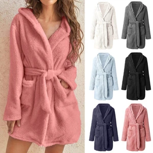 Luxury Terry Towel Bathrobe Women Ladies Soft Towelling Robe Shawl Dressing Gown - Picture 1 of 19
