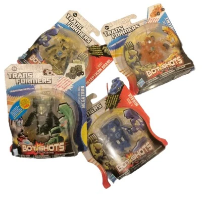 4 Transformers Bot Shots: Super Megatron&Bumblebee, Mirage & Brawl. Crash Game. - Image 1 of 4