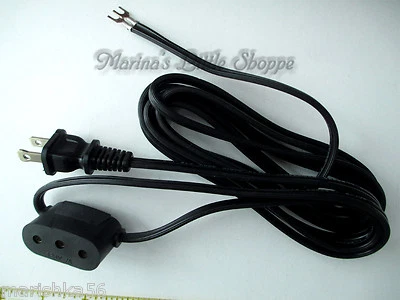 DOUBLE LEAD POWER CORD * SINGER FEATHERWEIGHT 221,27,class 15&66,201 206 301 401 - Image 1 of 3