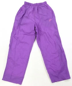 Rare Vintage NIKE Spell Out Swoosh Athletic Track Pants 2000s Purple Girls 6-8 - Picture 1 of 9