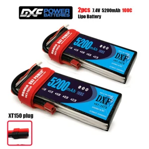 DXF 2PCS 2S 5200mAh Lipo Battery 7.4V 100C XT150 RC Lipo Battery Boat Truck - Imagen 1 de 8