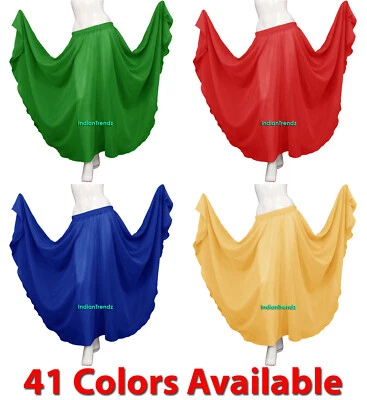 Faldas Círculo Completo Gasa Danza del Vientre Disfraz Tribal Gitano 9 Yardas Flamenco Jupe Foto 1 de 2