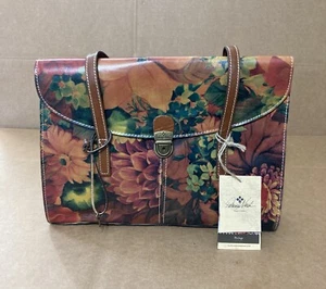 Patricia Nash Cantabria Multicolor Floral 2 Handle Lock and Key Satchel Bag - Picture 1 of 24