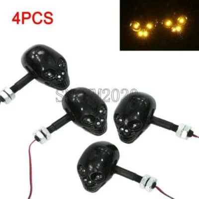 4x Mini Luz Calavera 2.8" Aluminio para Harley-Davidson Street Glide Foto 1 de 4