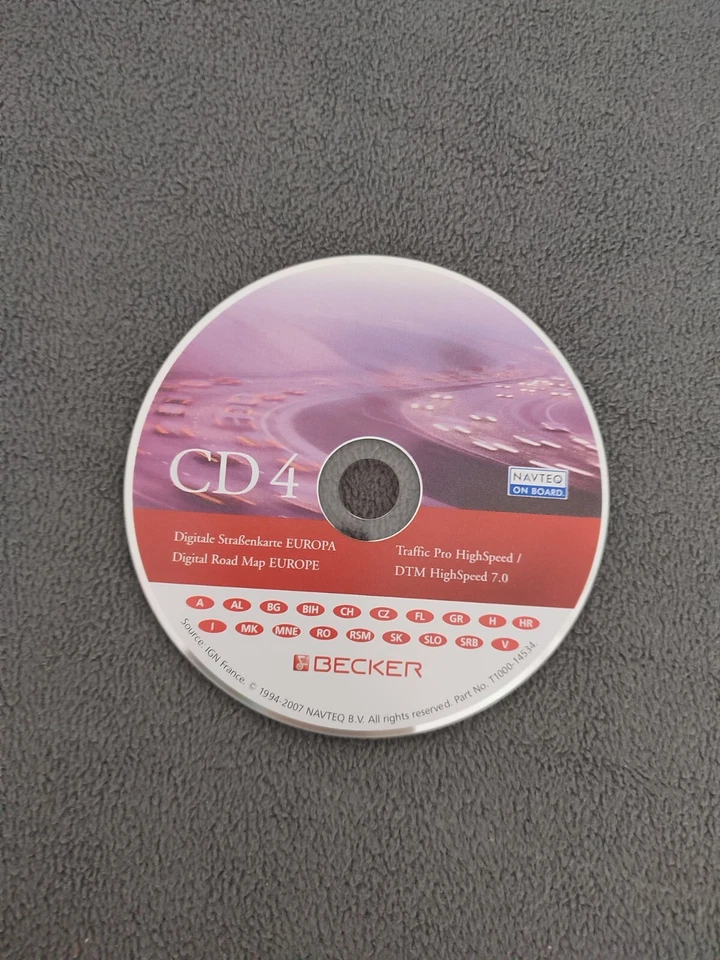 CD Navigation Becker Traffic Pro / DTM HIGHSPEED ALPEN ITALIA OSTEUROPA 2008 7.0 - Bild 1 von 1