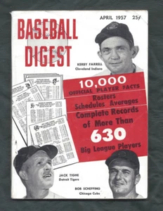 1957 Baseball Digest Magazine Bob Scheffing Chicago Cubs Jack Tighe Detroit GNL - Picture 1 of 1