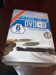 TDK DVD+R 4.7 GB_10 Pack_6 Hours Recordable_Blank Discs - Picture 1 of 6