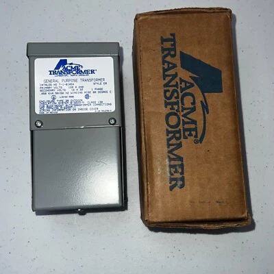 ACME GEN PURPOSE TRANSFORMER T-1-81054 PRIM.-120X240 SEC-16X32 0.050A - Image 1 of 3