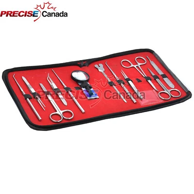 PRECISE CANAD 22 Pcs Advanced Dissection Kit For Anatomy and Biology Medical Students Instr