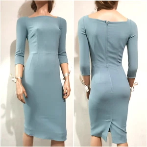AUTH FW2017 Dolce&Gabbana light blue-gray viscose Dress IT 38 - Picture 1 of 15