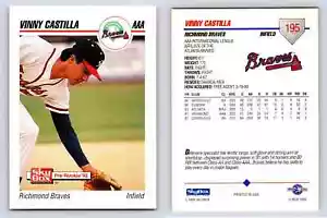 Vinny Castilla Infielder Richmond Braves SkyBox PreRookie 92 Card 195 - Picture 1 of 12