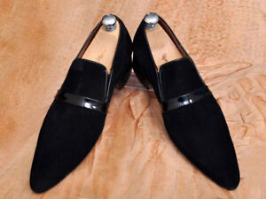 Handmade Men's Black Color Handmade Dress Moccasins Leather Dress Shoes for Men