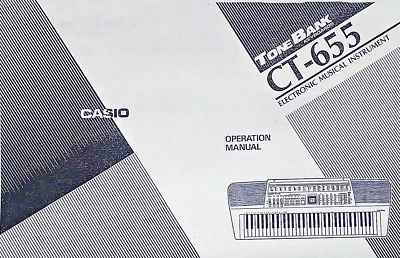 Casio CT-655 Casiotone Tone Bank Keyboard User's Owner's Manual, Reproduction. - Image 1 of 3