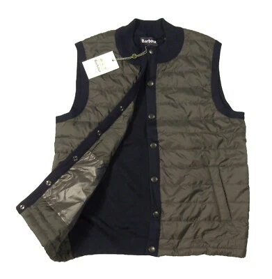 Chaleco chaleco Barbour para hombre azul marino/gris esencial mezclado calce a medida Foto 1 de 4