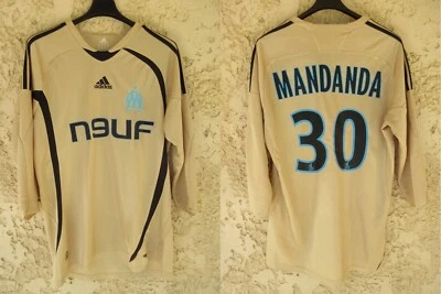 Maillot OLYMPIQUE DE MARSEILLE OM 2009 ADIDAS vintage MANDANDA goal shirt rare M - Photo 1/4