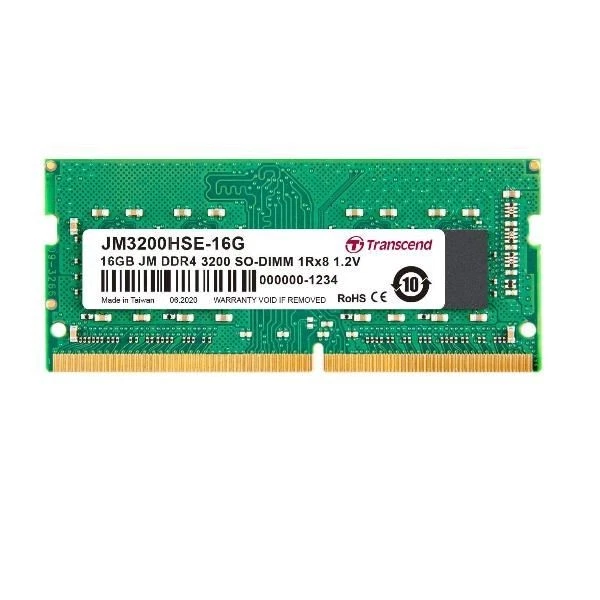 TRANSCEND JM3200HSE-16G MEMORIA RAM 16GB 3.200MHz TIPOLOGIA SO-DIMM TECNOLOGIA D