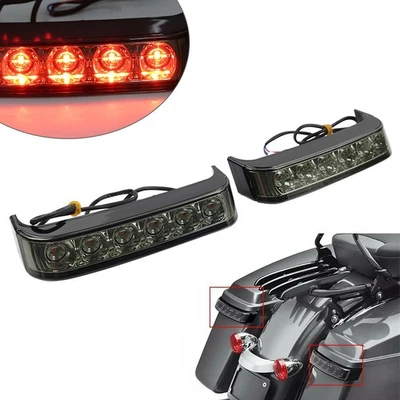 Schwarzes Satteltaschen-Bremsrücklicht für Harley Touring Street Glide FLHX - Image 1 of 4