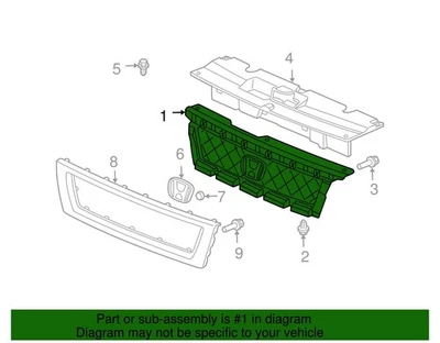 2003 - 2006 年本田 Element 正品格栅原始设备制造商 75101-SCV-A01ZA — 第 1/4 张图片