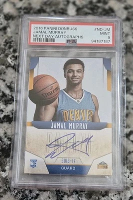 2016 Panini Donrus Jamal Murry autógrafos do dia seguinte PSA 9 perfeito estado Pop 12 - Imagem 1 de 2