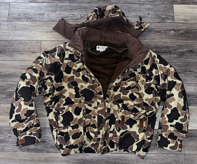 复古 Columbia Sportsman Omni-Tech 迷彩 3 件夹克外套鸭鹿狩猎 XXL 高 — 第 1/4 张图片