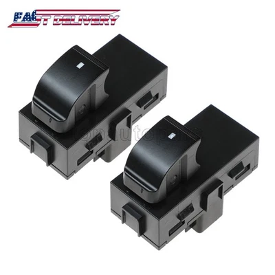 Interruptor de puerta de ventana eléctrica trasera 2 piezas para Chevrolet Silverado Suburban 2007-2013 Foto 1 de 4