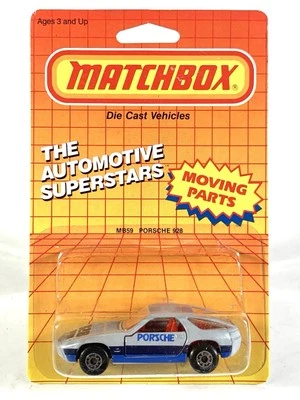 Vintage 1983 Matchbox Diecast Car Original Blister Card MB59 Porsche 928 - Image 1 of 2