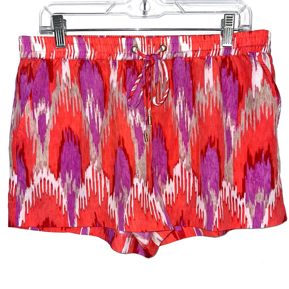 Pantalones Cortos de Playa Michael Michael Kors Multicolor Patrón Ikat Verano Talla Grande Foto 1 de 4