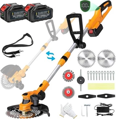 Rasentrimmer mit Akku und Unkrautbürste Akku Rasentrimmer für Akku Bürstenlos - Bild 1 von 4