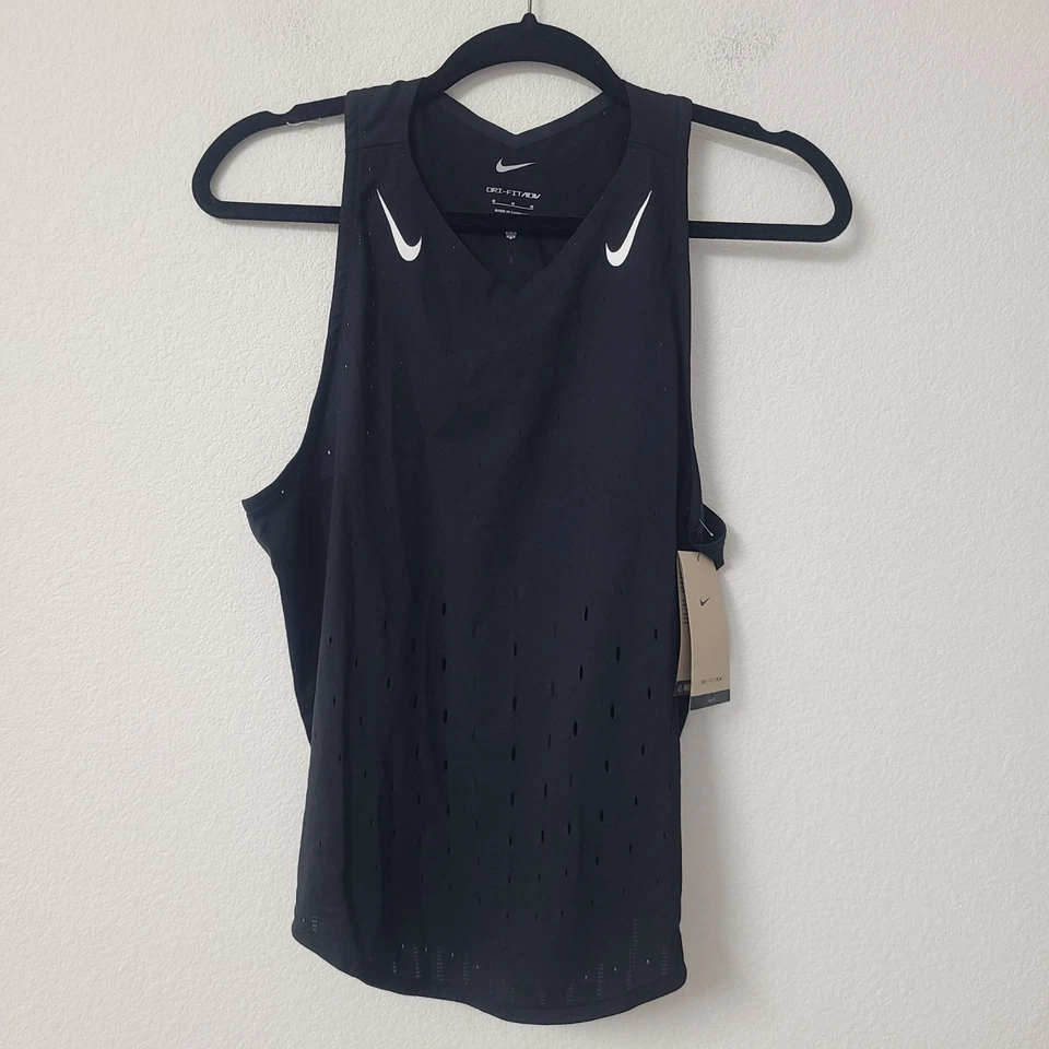 Nike XL SlimFit Women ADV Aeroswift DRI-FIT Singlet Running Tank FN2504-010