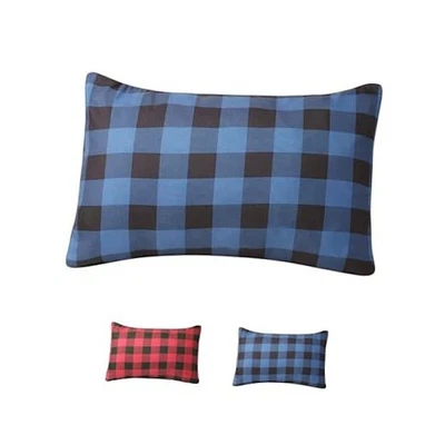  Almohada de campamento; ideal para viajes, camping y mochileros; lavable, cuadros azules  Foto 1 de 4