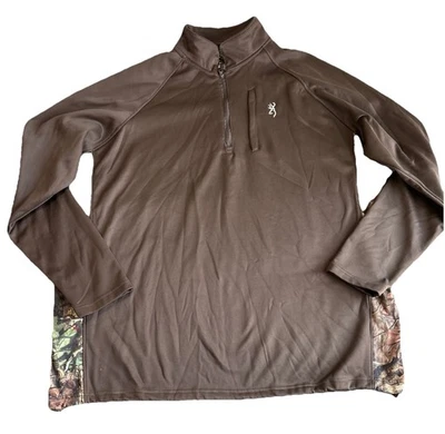 Sudadera Browning 1/4 Cremallera Para Hombre Talla 2XL Marrón Camuflaje Ligera Caza Foto 1 de 4
