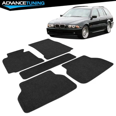97-03 E39 5-Series Sedan OE Fitment Black Nylon Front Rear Floor Mats FOR: (BMW) — 第 1/4 张图片