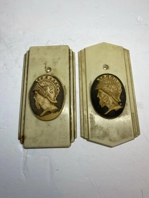 Lote De Colección De 2 Cubiertas De Interruptor De Luz De Baquelita Art Deco Deslizante Años 40 Foto 1 de 4