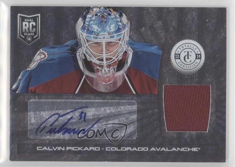 2013-14 Totally Certified Jerseys Calvin Pickard #166 Rookie Auto RC - Image 1 of 2