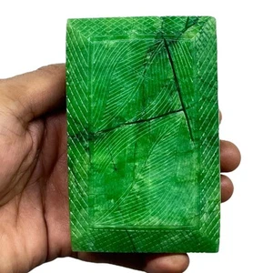 2663 Carats Certified Natural Emerald Stunning Green Intricately Carved Gemstone - Picture 1 of 11
