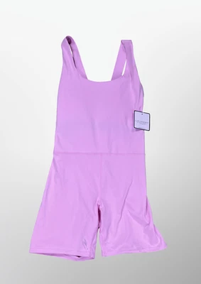 LAUNDRY BY SHELLI SEGAL Lavender Crisscross Back Romper Jumpsuit Large - Image 1 of 4