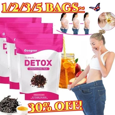Lulutox Detox Tea All-Natural Supports Health Weight Helps Reduce Bloating UK~