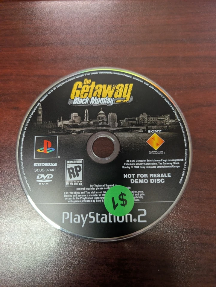 The Getaway: Black Monday DEMO (PS2) NO TRACKING - DISC ONLY 1639 - Image 1 of 1